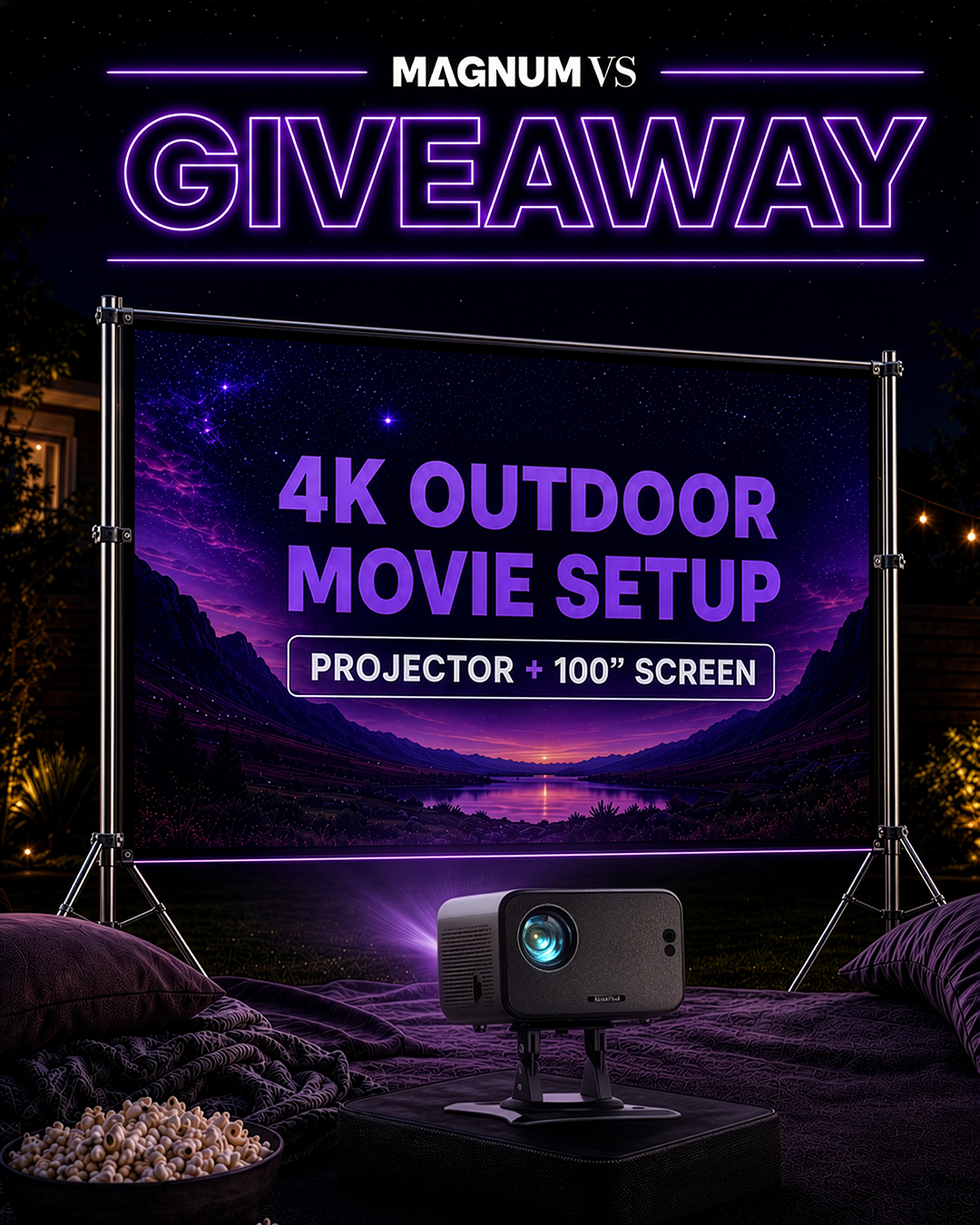 Magnum VS Outdoor Movie Setup Giveaway